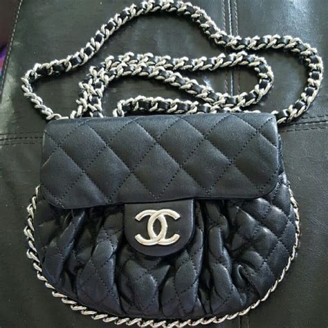 chanel chain around bag blue|Chanel cross body bag small.